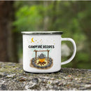 Axyaa Mountain Handle Camping Mug - Adventure Begin Enamel Cup for Camper Lovers