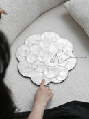 Axya Shell Tray Dining Table Insulating Mat Flower Trimmed Placemats