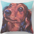 Cute Dog Pattern Square Pillow Covers For Home Decor by Axyaa