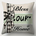 Axyaa Flower Bow Print Pillowcase for Living Room Sofa Chair Decoration