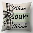 Axyaa Flower Bow Print Pillowcase for Living Room Sofa Chair Decoration