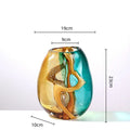 Axyaa Glass Vase - Abstract Ripple Transparent Hydroponic Flower Vase