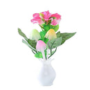 Axya LED Floral Lamp Ornament with 3 Bulbs and Artificial Flowers