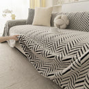 Axyaa Jacquard Boho Style Velvet Sofa Cover Armchair Protector Vintage Blanket