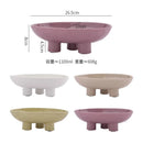 Axya Ceramic Fruit Tray: Stylish High-Legged Plate for Home Storage and Snacks