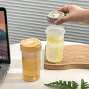 Axyaa Transparent Plastic Water Bottle with Handle, Heat-Resistant Coffee Mug
