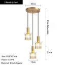 Axyaa Crystal LED Pendant Light Chandelier for Bedroom Kitchen Dining Room