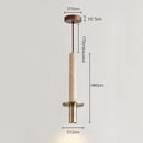 Axyaa Nordic Minimalist Black Long Line Pendant Lamp