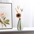 Axyaa Hand Drawn Ceramic Floral Vase, Modern Nordic Geometric Home Decor