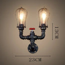 Axyaa Industrial Gear Water Pipe Wall Lamp Retro Style Decorative Hanging
