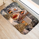 Axyaa Christmas Balls Tree Printed Door Mat Non-Slip Floor Carpet)((((