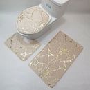 Axyaa Geometric Print Gold Rugs Set for Bedroom, Living Room, Bathroom