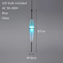 Axyaa Lake Blue Gradient Glass Pendant LED Chandelier for Home Decor