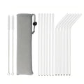 Axyaa Gold Stainless Steel Reusable Drinking Straws Set for Bar Party Cocktail