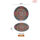 Axyaa Bohemian Ceramic Plate: Creative Western Cuisine Restaurant Home Plate