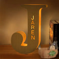 Axyaa Personalized Engraved Name LED Night Light for Couples Baby Kid Room