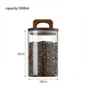 Axyaa Glass Vacuum Sealed Coffee Beans Storage Jar