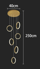 Axyaa Modern Chandelier Stair Pendant Living Room Lights Interior Lighting