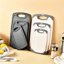 Axyaa Double-Sided Square Chopping Board Set - Non-Slip & Easy-Clean Kitchen Tools