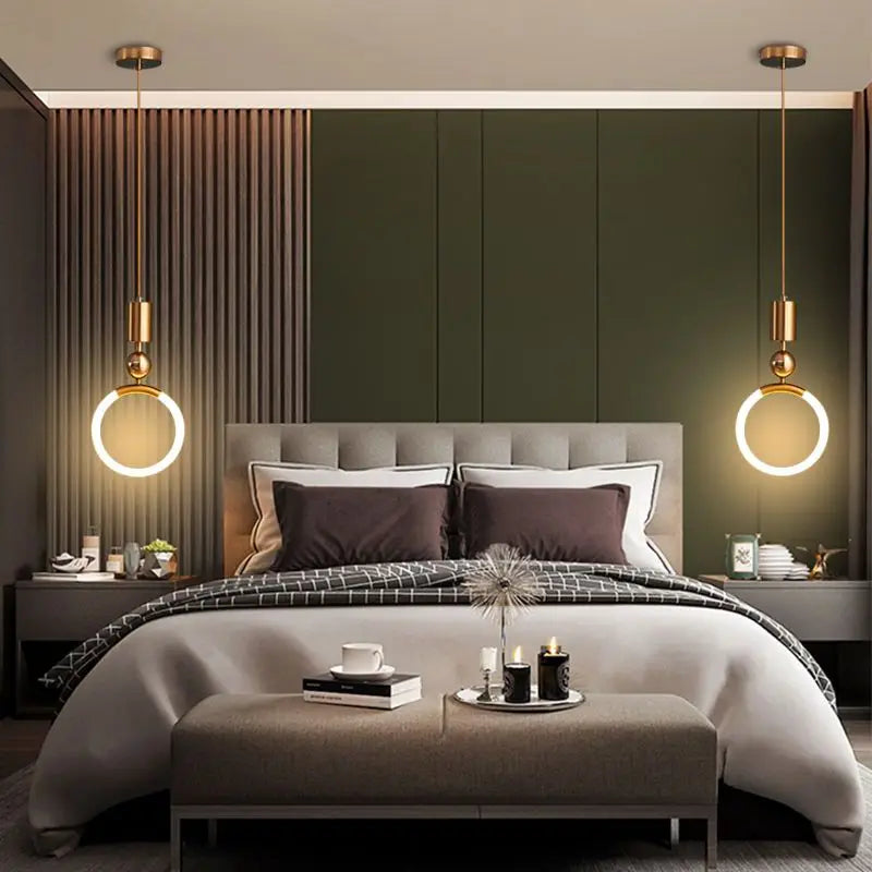 Axyaa Nordic Pendant Light: Postmodern Luxury for Restaurant, Bedroom, and Staircase.