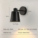 Axyaa Adjustable Wall Sconce LED Lamp for Bedroom Study, Vintage Black Brass Fixtures