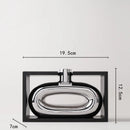 Silver Ceramic Vase Frame for Home Decor by Axyaa