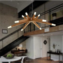 Axyaa Modern Wood Branch Chandelier – LED Living Room Lighting