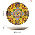 Axyaa Bohemian Ceramic Dinner Plate Home Restaurant Western Cuisine Creative Unique