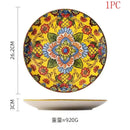 Axyaa Bohemian Ceramic Dinner Plate Home Restaurant Western Cuisine Creative Unique