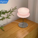 Axyaa Mushroom Glass Lamp: Bauhaus Trichromatic Dimming Night Light, Eye Protection Desk Lamp