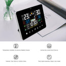 Axyaa Weather Station Clock with Touch Screen, Temperature, Humidity, and Outdoor Sensor