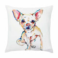 Axyaa Painted Dog Decorative Soft Sofa Bed Pillow Cover in Cartoon Puppy Design