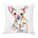 Axyaa Painted Dog Decorative Soft Sofa Bed Pillow Cover in Cartoon Puppy Design
