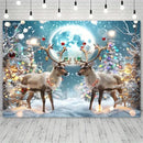 Axyaa Christmas Reindeer Hanging Cloth for Home Party Decoration