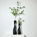 Axyaa Ceramic Geometric Lines Vase Abstract Decorative Ornaments