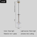 Axyaa Glass Tube Pendant Light in Smoke Grey/Clear/Amber
