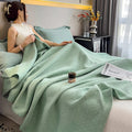 Axyaa 100% Cotton Muslin Throw Blanket - Lightweight Breathable Boho Throws
