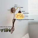 Axyaa Tiffany Style Shell Glass LED Wall Light with Copper Arm