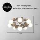 Axyaa Modern Chandelier: Macaron Warm Ceiling Light for Bedroom, Living Room, Dining Room