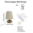Axyaa LED USB Desk Lamp Tricolor Night Light for Bedroom and Study