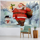 Axyaa Christmas Santa Claus Tapestry Background Cloth for Family Living Room Wall Decoration