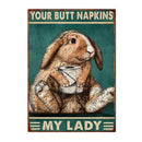 Axyaa Funny Butt Napkins Poster for Home Hotel Cafe Decor