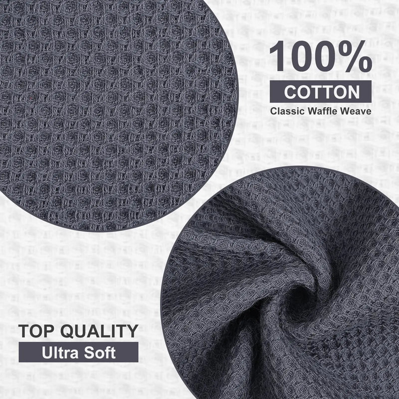 Axyaa Kitchen Cotton Towels: Absorbent Honeycomb Dish Cloths, Reusable & Washable