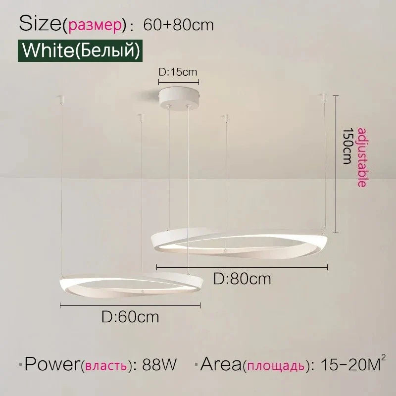 Axyaa Nordic LED Pendant Chandelier for Modern Living Room Lighting
