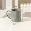 Axyaa Solid Color Ceramic Mug with Handle for Coffee, Tea, Juice - Large Capacity