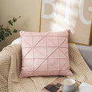 Axyaa Checkered Grid Velvet Throw Pillow Cover Red pilllowcase