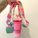 Axyaa 4Pcs Colorful Tumbler Accessories Set with Adjustable Strap & Handle Boot