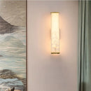 Axyaa Marble Wall Sconce LED Copper Gold Modern Wall Lamp for Bedroom & Hotel