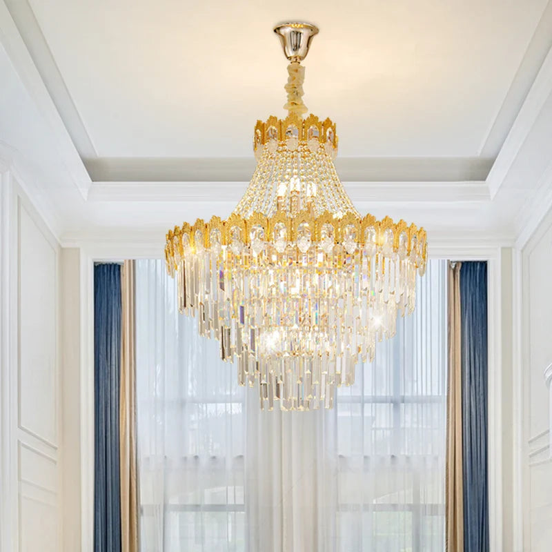 Axyaa Crystal Hall Lighting: High-End Villa Lift Living Room Lights