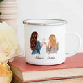 Axyaa Best Friend Cartoon Girls Custom Name Coffee Mug